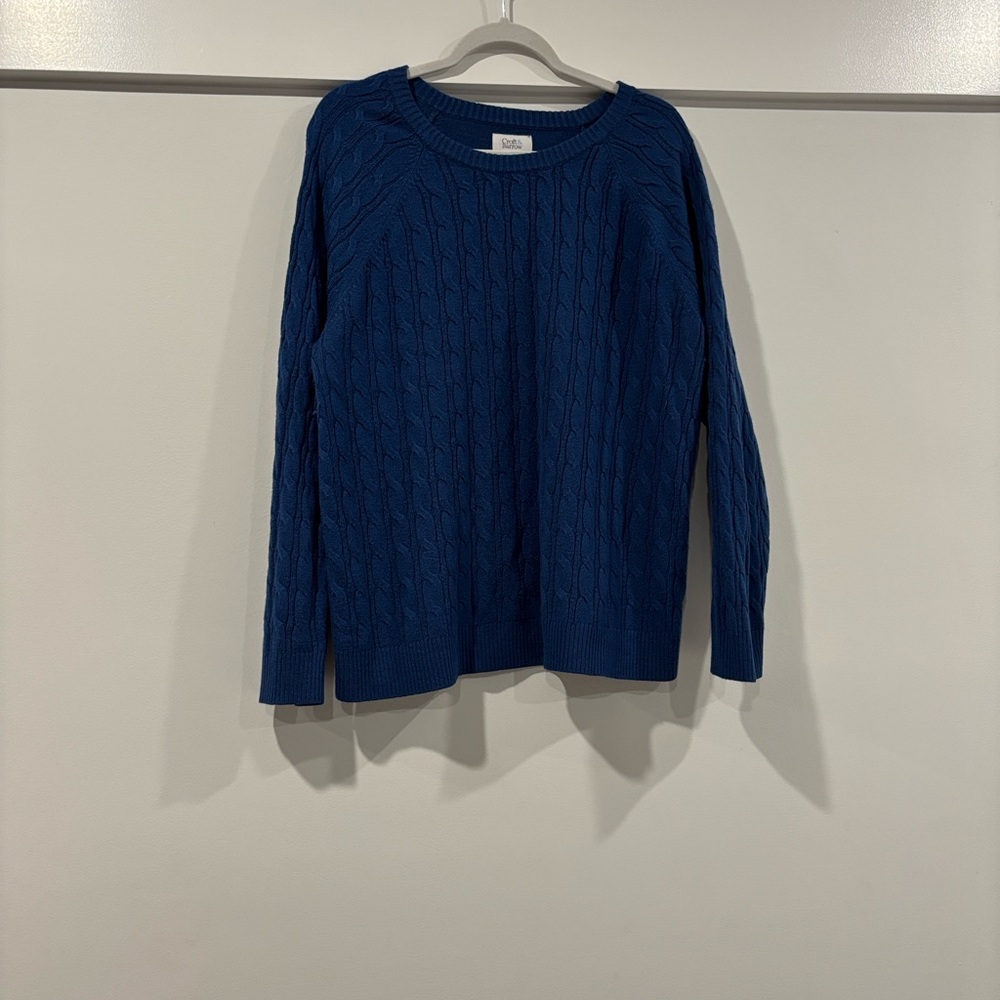 Croft & Barrow Navy Cable Knit Sweater